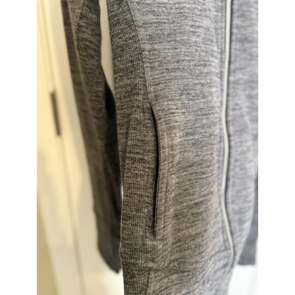 Lululemon Radiant Jacket II Full Zip Funnel Neck Heathered Core Dark Grey Size 4 - Picture 2 of 7